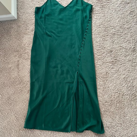 Banana Republic Green Midi Slip Dress in size 16 - Picture 10 of 12